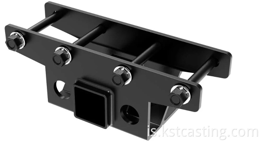 2 tommur svartur lokið drátt að aftan eftirvagn móttakari Hitch Togsheppnir eftirvagn fylgihlutir og íhlutir eftirvagnshluta fylgihlutir